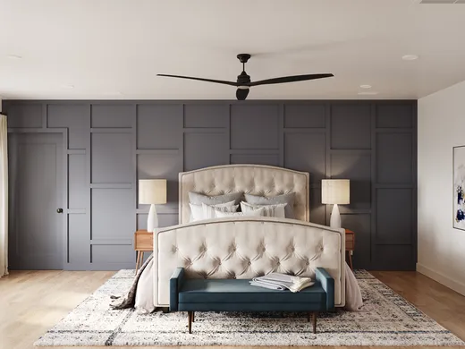 Bedroom · Midcentury Modern designed by Mariela