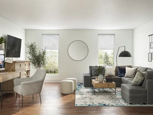Living Room · Midcentury Modern designed by Nicole