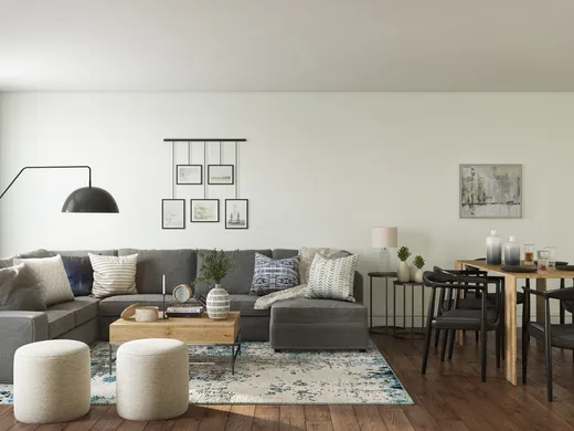 Living Room · Midcentury Modern designed by Nicole