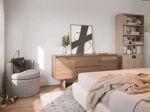 Bedroom · Midcentury Modern designed by Shaun