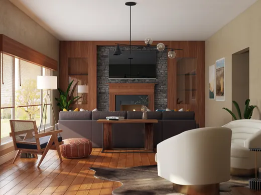 Living Room · Eclectic designed by Catrina