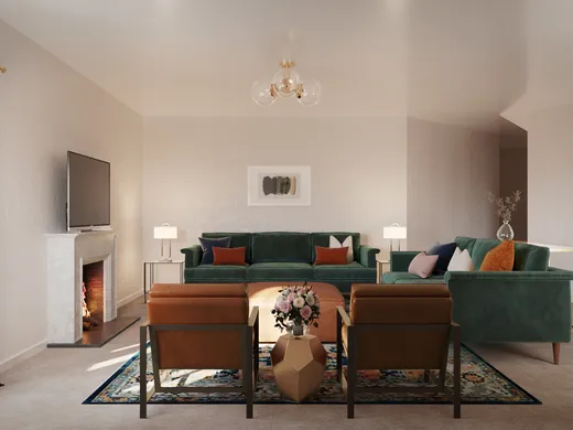 Living Room · Glam designed by Toussaint