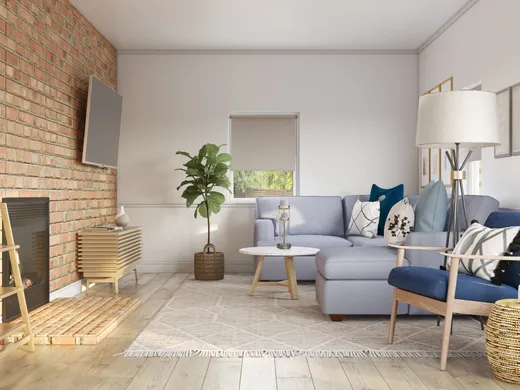 Living Room · Contemporary designed by Katie
