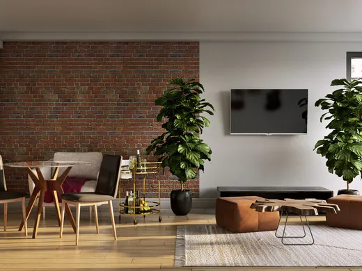 Living Room · Midcentury Modern designed by Colleen