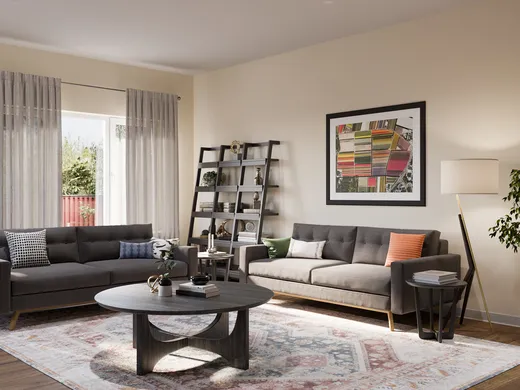 Living Room · Midcentury Modern designed by Carla