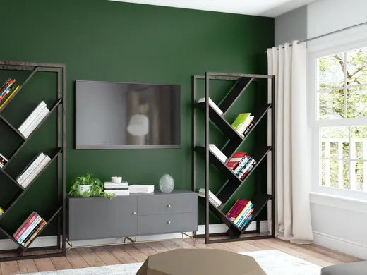 Living Room · Midcentury Modern designed by Katrina