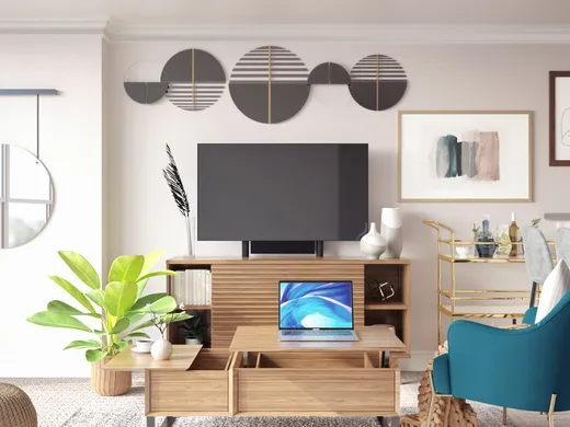 Living Room · Midcentury Modern designed by Caitlin