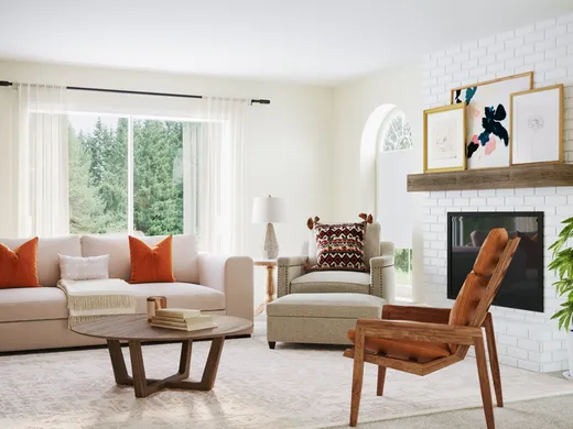 Living Room · Traditional designed by Caroline