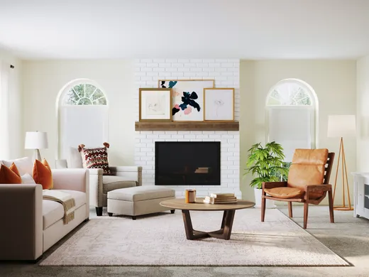 Living Room · Traditional designed by Caroline