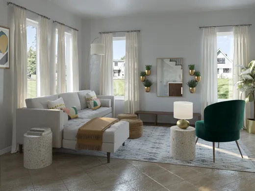Living Room · Midcentury Modern designed by Jessica