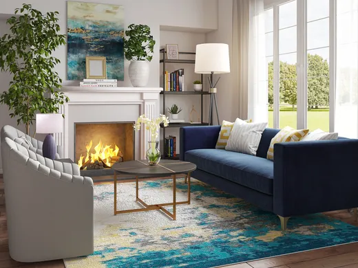 Living Room · Contemporary designed by Stephanie