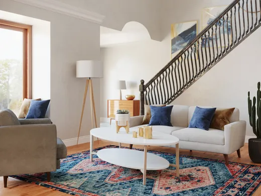 Living Room · Midcentury Modern designed by Summer