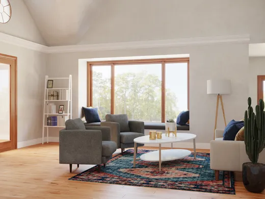 Living Room · Midcentury Modern designed by Summer