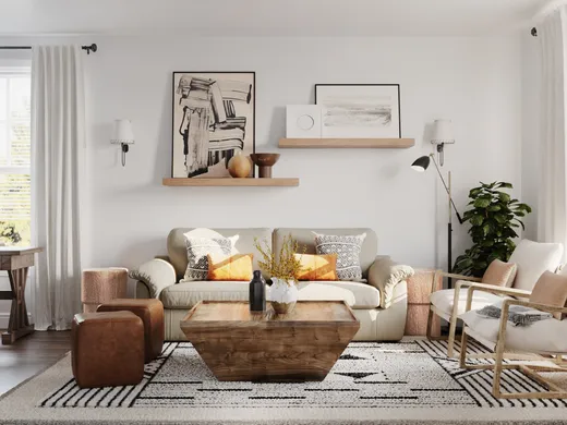 Living Room · Farmhouse designed by Mariel
