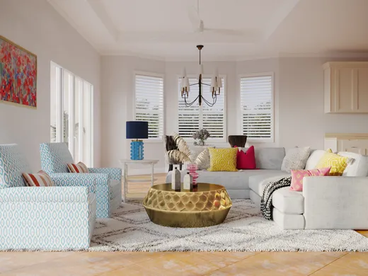 Living Room · Eclectic designed by Jade