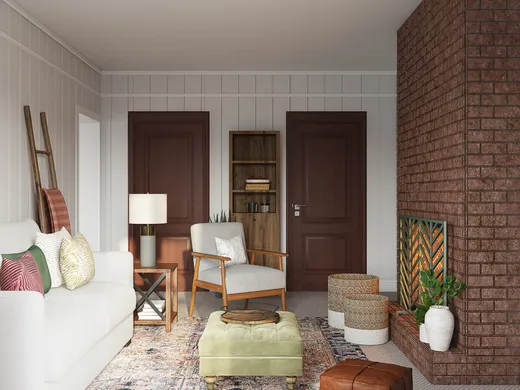 Living Room · Farmhouse designed by Amanda