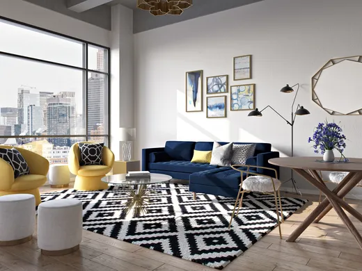 Living Room · Contemporary designed by Hanna
