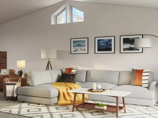 Living Room · Midcentury Modern designed by Cara