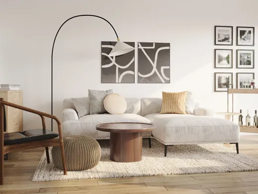 Living Room · Contemporary designed by Karie