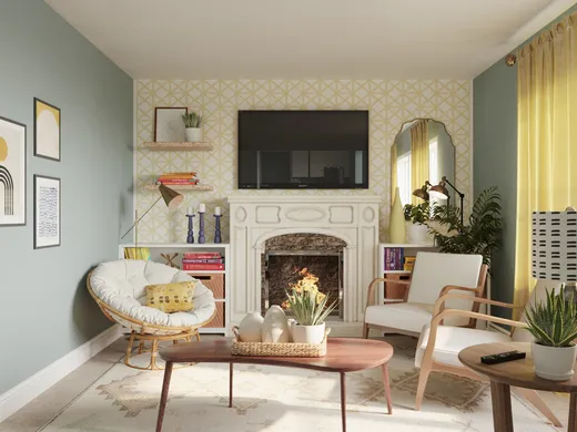 Living Room · Eclectic designed by Meghan