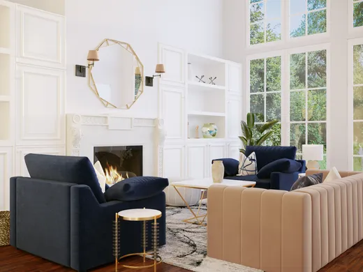 Living Room · Glam designed by Monica