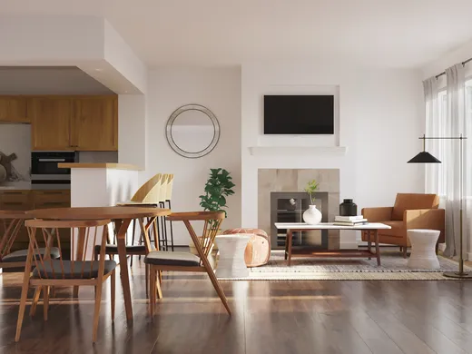 Living Room · Midcentury Modern designed by Sofia
