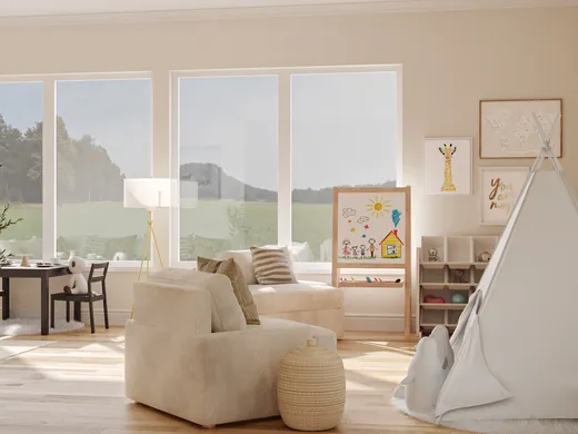 Living Room · Contemporary designed by Tara