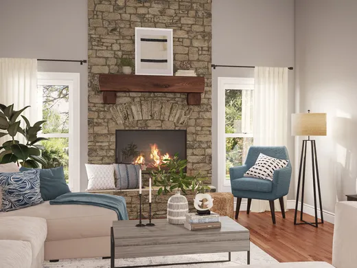 Living Room · Farmhouse designed by Haley