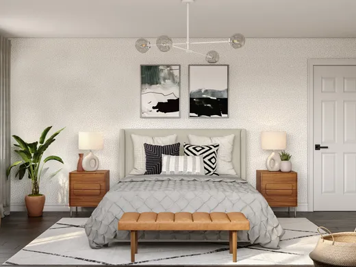Bedroom · Midcentury Modern designed by Priscila