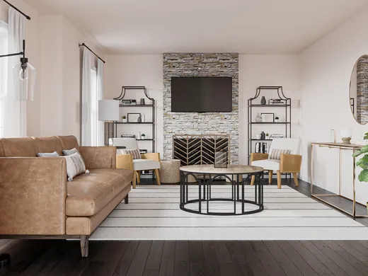 Living Room · Eclectic designed by Megan