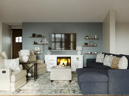 Living Room · Farmhouse designed by Ariadna
