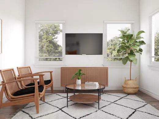 Living Room · Midcentury Modern designed by Rocio