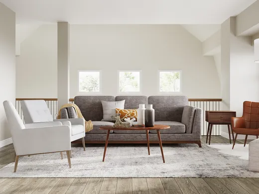 Living Room · Midcentury Modern designed by Janette
