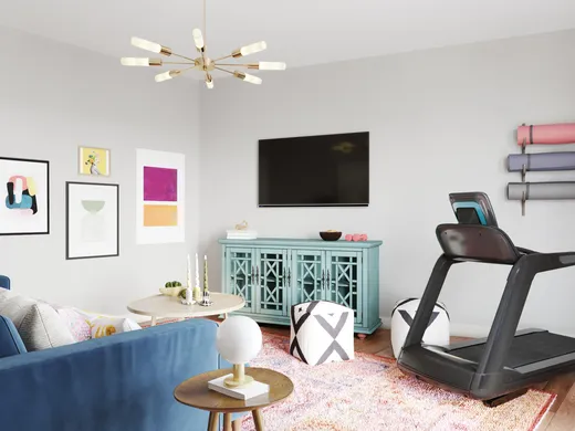 Living Room · Midcentury Modern designed by Allison