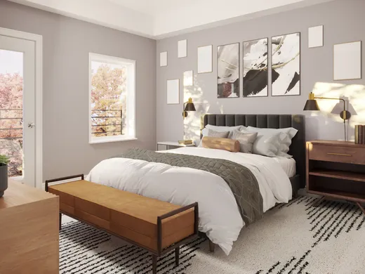 Bedroom · Midcentury Modern designed by Caroline