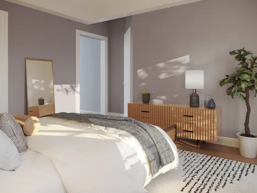Bedroom · Midcentury Modern designed by Caroline
