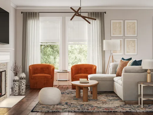 Living Room · Contemporary designed by Stephanie