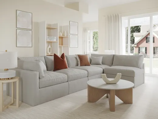 Living Room · Midcentury Modern designed by Nadine