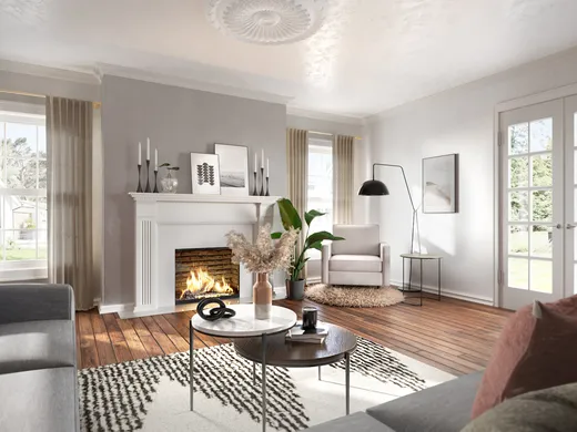 Living Room · Midcentury Modern designed by Paola