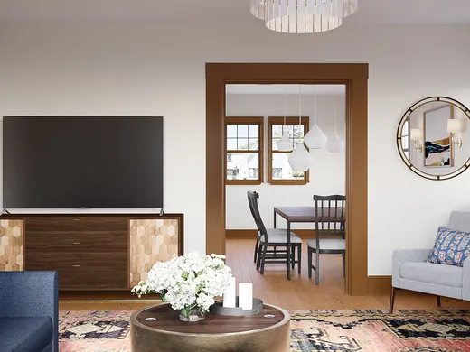 Living Room · Eclectic designed by Justin
