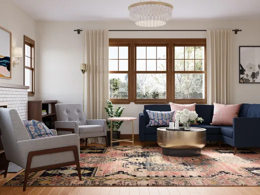 Living Room · Eclectic designed by Justin