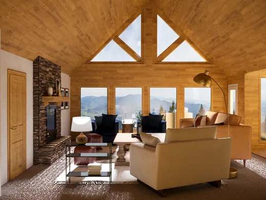 Living Room · Rustic designed by Helene