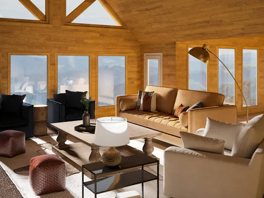Living Room · Rustic designed by Helene
