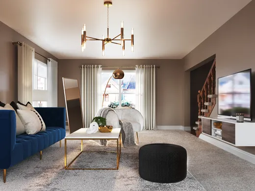 Living Room · Contemporary designed by Tara
