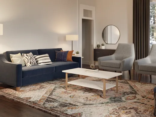 Living Room · Midcentury Modern designed by Claire