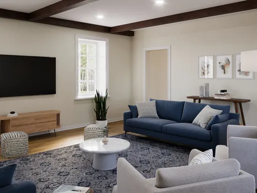 Living Room · Midcentury Modern designed by Karina