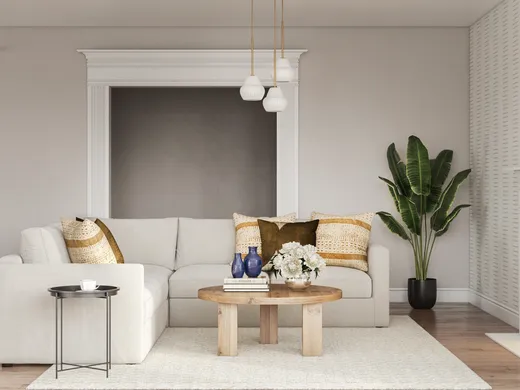 Living Room · Midcentury Modern designed by Paola