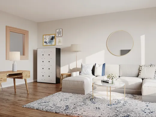 Living Room · Glam designed by Merry