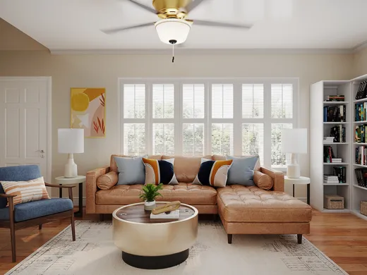 Living Room · Midcentury Modern designed by Briana