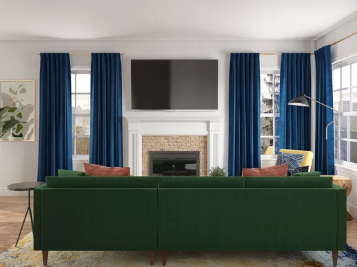 Living Room · Midcentury Modern designed by Erica